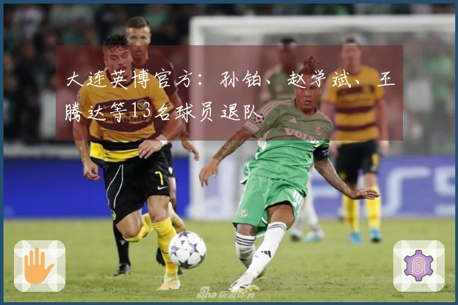 大连英博官方：孙铂、赵学斌、王腾达等13名球员退队